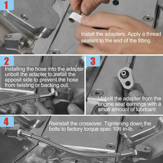 LS Engine 3 Bolt DBC DBW Gen 3 Throttle Body Bypass Steel Braided Hose Coolant JSR-DRP