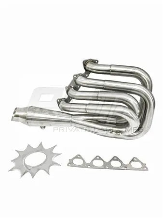 PLM Power Driven B-Series Hood Exit Race Header with 4-1 Megaphone B18 B20 PLM