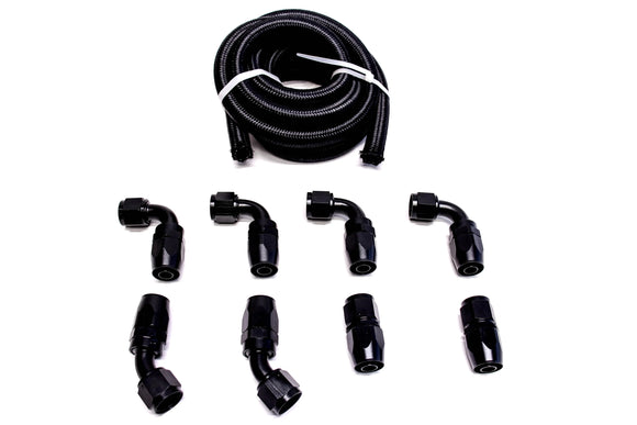 PLM Universal Catch Can Hose & Fitting Kit -10AN 8 Fittings 10' Hose PLM