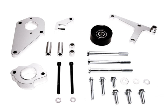 Precision Works LS Power Steering & Alternator Bracket Low Mount LSX LS1 LS2 LS3 PLM