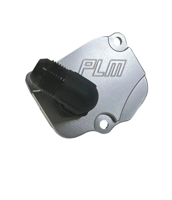Precision Works Timing Chain Tensioner Cover Plate AN10 90 Degree Swivel Honda K-Series PLM