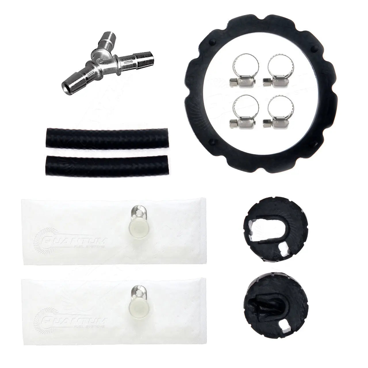 QFS Dual Fuel Pump Installation Kit + Y-Fitting For Walbro GSS342 For Ford Lightning QFS