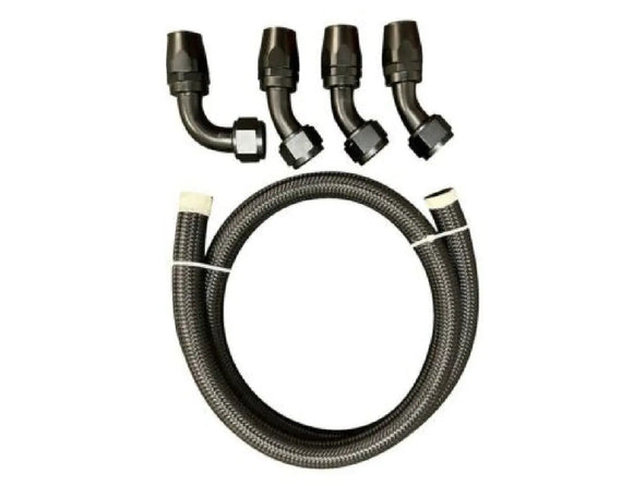Racing Tucked Coolant Radiator -16 AN Hose and Fitting Kit For F Series H Series JSR-DRP