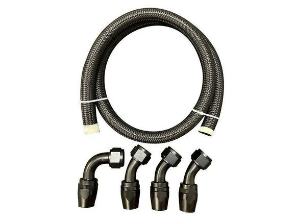 Racing Tucked Coolant Radiator -16 AN Hose and Fitting Kit For K Series J Series JSR-DRP