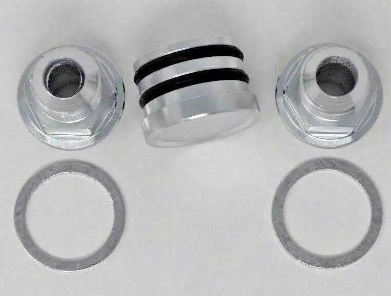 Rear Block Breather Fittings And Plug For B16 B18 Catch Can M28 To 10AN B-Series JSR-DRP