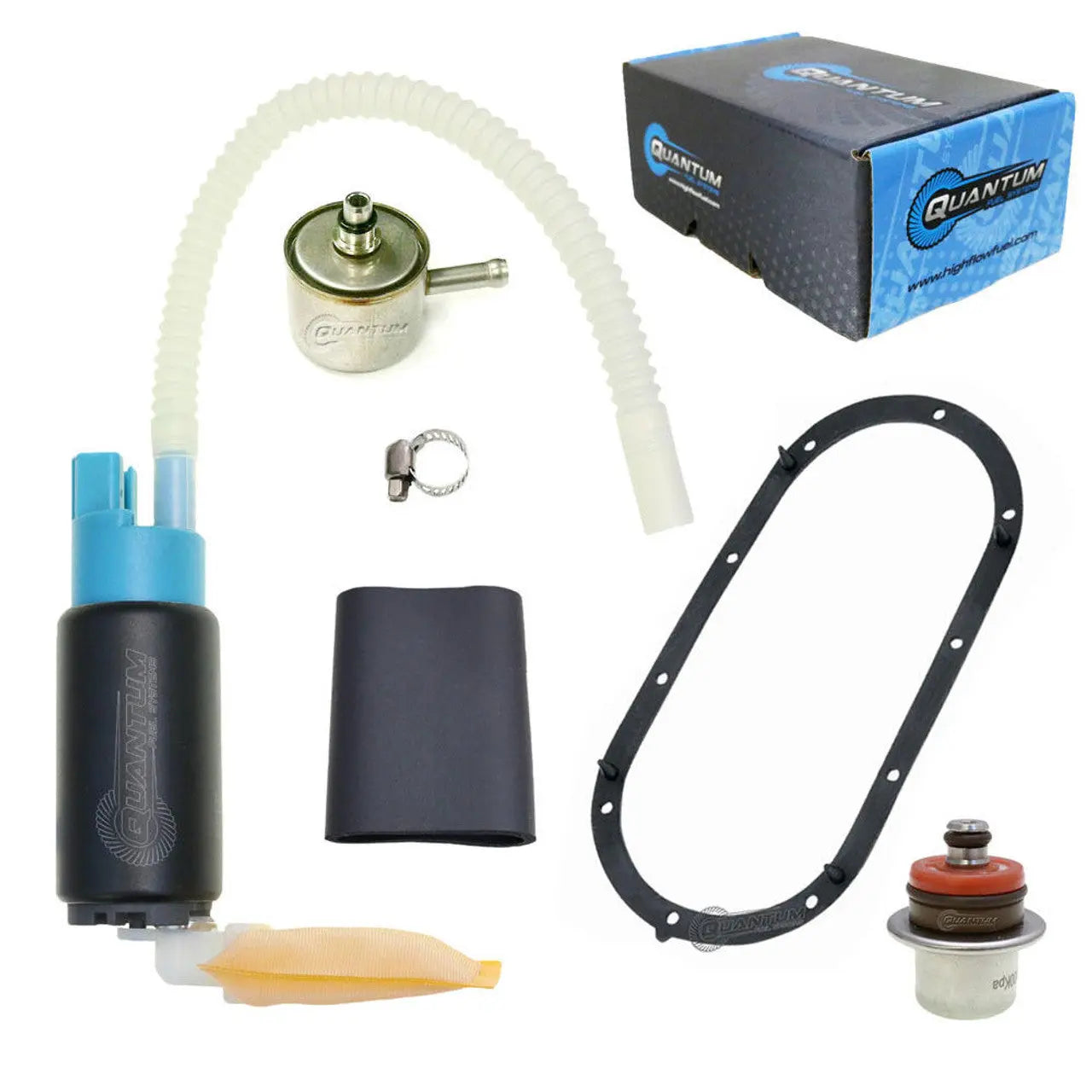 QFS OEM Replacement In-Tank EFI Fuel Pump w/ Regulator, Tank Seal, Fuel Filter, Strainer, HFP-382-HDR2TF QFS