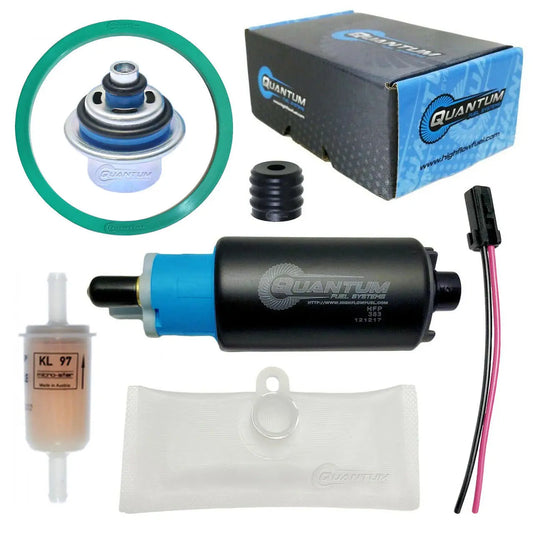 QFS OEM Replacement In-Tank EFI Fuel Pump w/ Regulator, Tank Seal, Genuine Mahle Filter, Strainer, HFP-383-RTF QFS