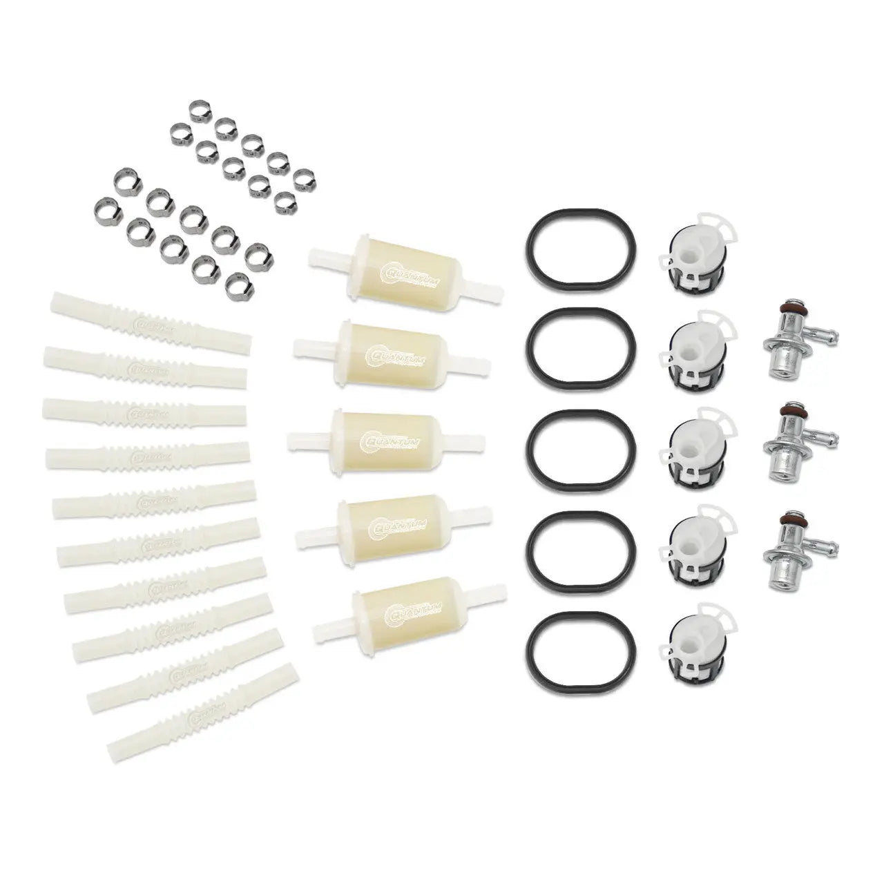 KTM Fuel Pump Assembly Repair Kit w/ Fuel Pressure Regulators, Filters/Strainers, Tank Seal Gaskets, Flex Hoses & Clamps, HFP-KTM-VPK1 QFS