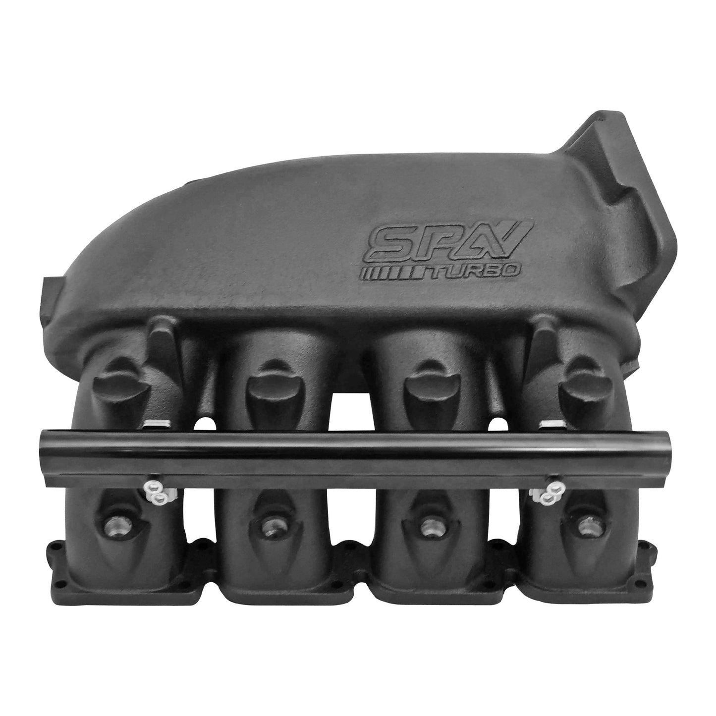 Cast Aluminum Intake Manifold for transverse VW/AUDI 1.8T - 4 injectors Fuel Rail Kit (right side OEM throttle) - Black