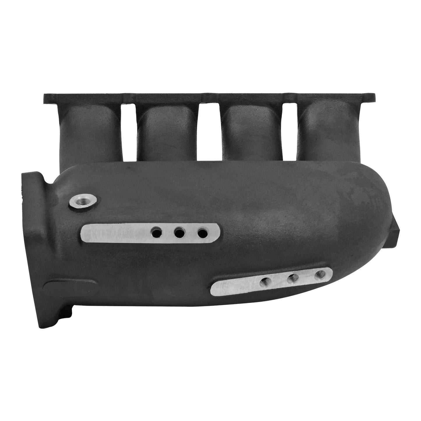 Cast Aluminum Intake Manifold for transverse VW/AUDI 1.8T with 8 injectors Fuel Rail Kit (left side OEM throttle) - Black