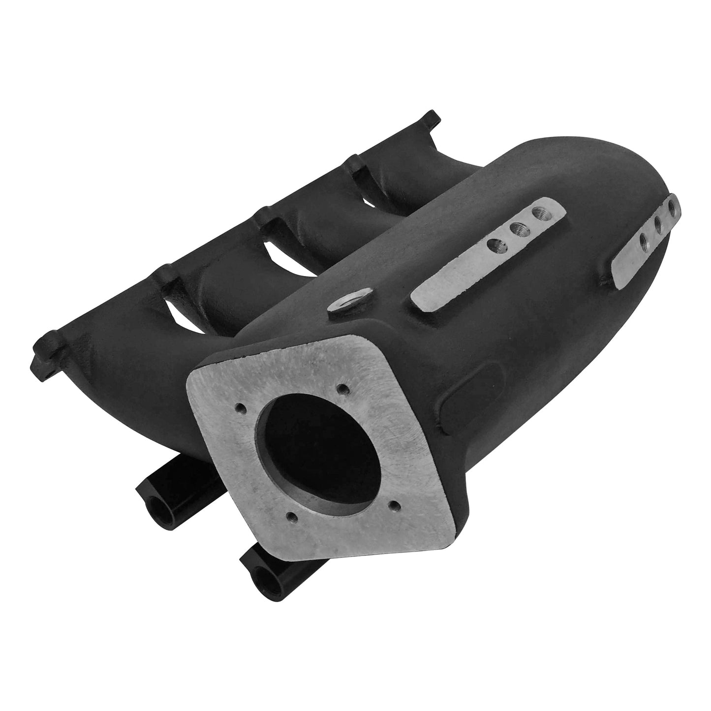 Cast Aluminum Intake Manifold for transverse VW/AUDI 1.8T with 8 injectors Fuel Rail Kit (left side OEM throttle) - Black