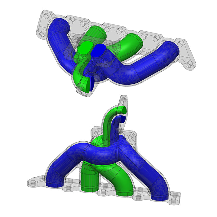 TWIN SCROLL TOP MOUNT TMA06 TURBO KIT + FRONT MOUNT INTERCOOLER VW 1.8 20V TRANSVERSAL, BLACK HOSES, TURBO NOT INCLUDED