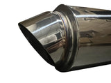 Turn Down Dolphin Muffler Stainless Steel Universal 3" Inlet 3.5" Outlet Polish JSR-DRP
