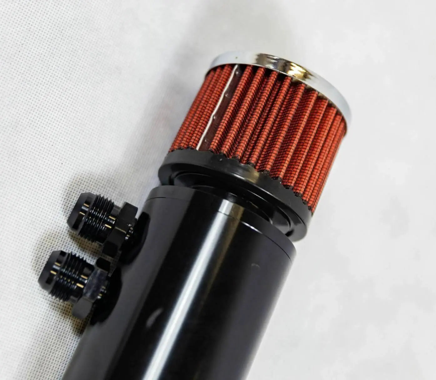 Universal 2 Port Catch Can Baffled Breather Filter 10AN Oil Reservoir Tank USA JSR-DRP