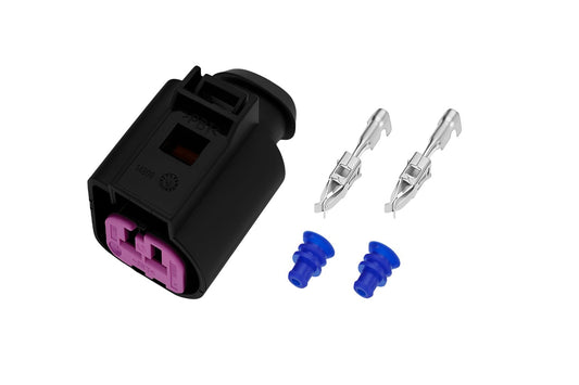 VW AUDI VAG - 1J0 973 772- 2 Pin Sealed Female Plug Connector Kit - 1J0973772