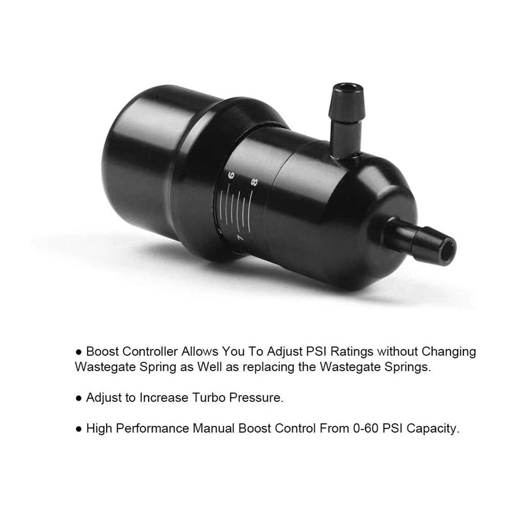 Grimmspeed Style Manual Turbo Boost Controller Bypass Valve Adjustable 50PSI - Black