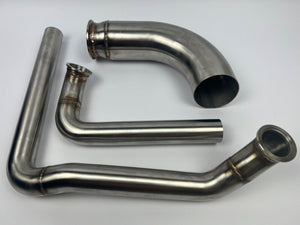 K Series Hood Exit Up Pipe & Dump Tube for Top Mount Turbo Manifold 304 SS Kit