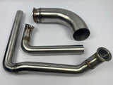 K Series Hood Exit Up Pipe & Dump Tube for Top Mount Turbo Manifold 304 SS Kit