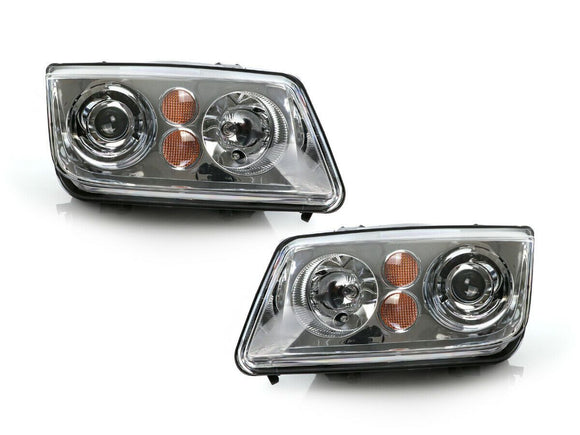 ECode OE Xenon Rep. CHROME Headlight For 1999-2004 VW Jetta 4 IV Halogen Model DPTMOTORSPORT