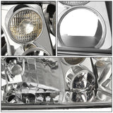 Fit 1999-2005 VW Jetta w/o Fog Light Chrome Housing Clear Corner Headlight/Lamp DPTMOTORSPORT