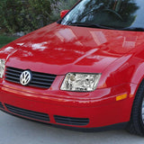Fit 1999-2005 VW Jetta w/o Fog Light Chrome Housing Clear Corner Headlight/Lamp DPTMOTORSPORT