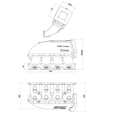 Cast Aluminum Intake Manifold for transverse VW/AUDI 1.8T with 4 injectors Fuel Rail Kit (left side OEM throttle)